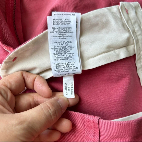 J.CREW Mercantile Flex Chino Shorts Pink 7" Inseam Above  Knee Preppy - Picture 11 of 13